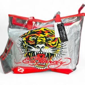 ED HARDY PVC TOTE BAG ONE SIZE